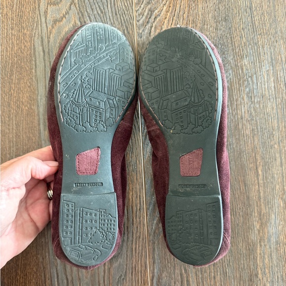 Born Julianne burgundy suede ballet flats - Picture 5 of 7